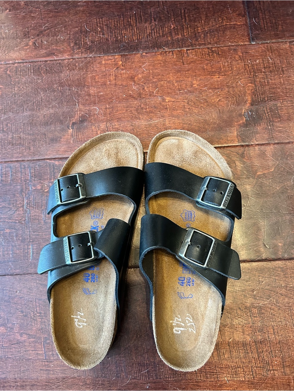 Birkenstock Black Double-Buckle Sandals